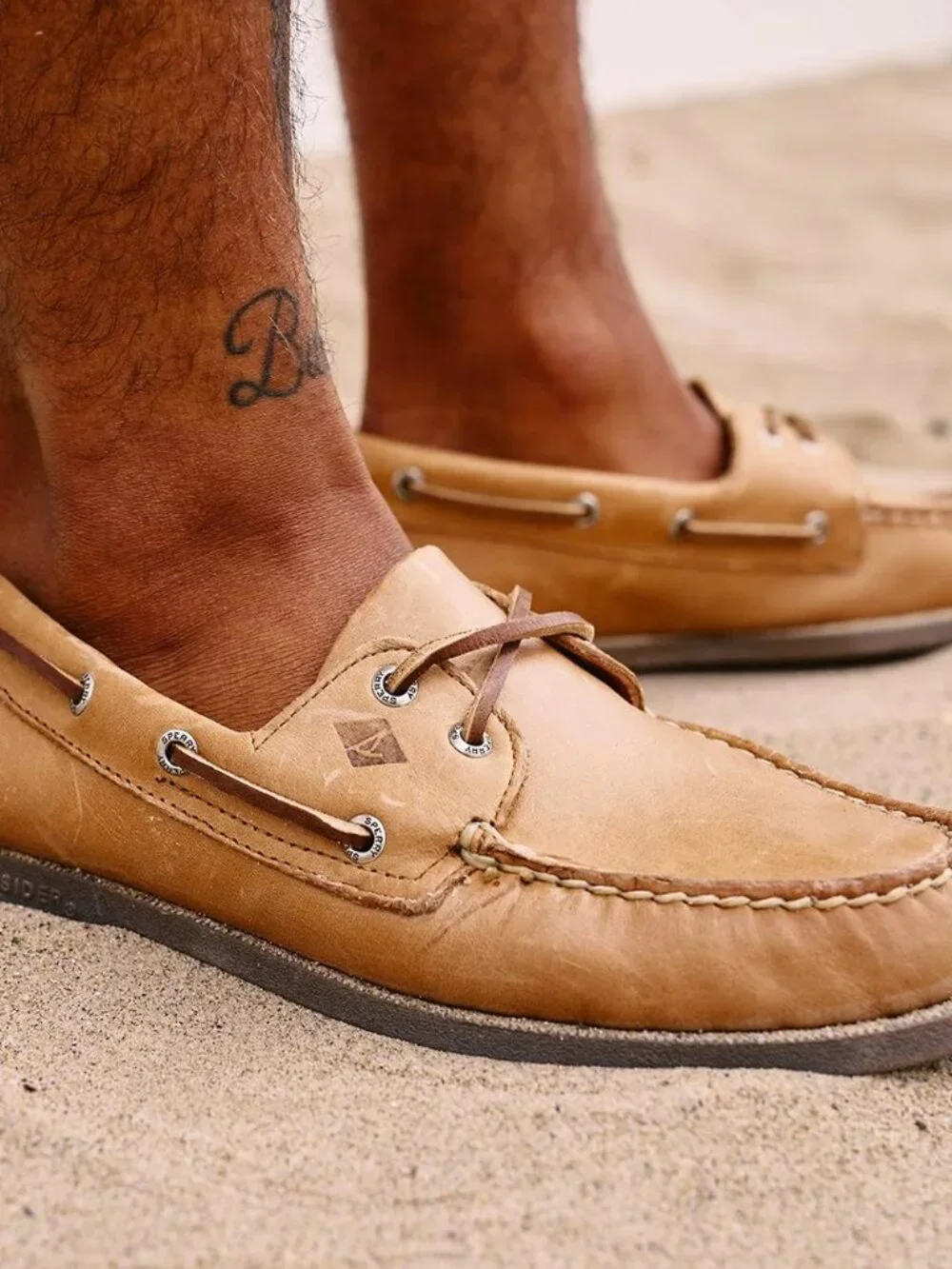 Sperry Top Sider Sahara Men 13 X- Wide Leather Boat Shoe Brown Tan 2 Eye 0197640